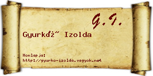 Gyurkó Izolda névjegykártya